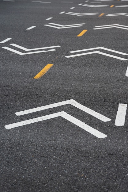 Bicycle road signage closeup