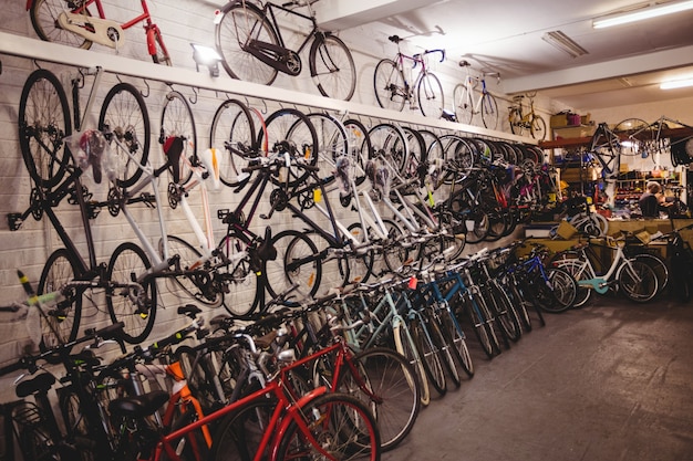 Bicycles in workshop