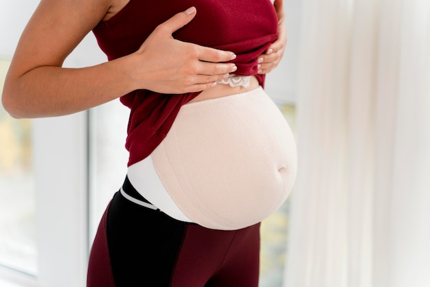 Big belly of a pregnant woman