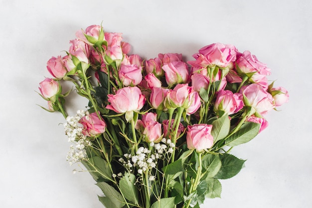 Big bouquet of fresh beautiful blooms