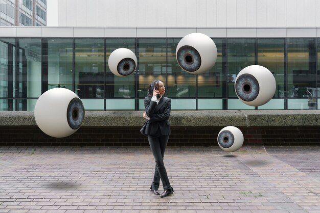 Big brother colage concept