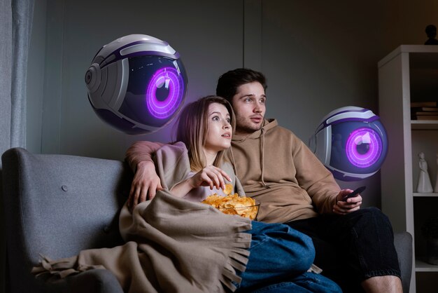 Big brother surveillance concept composition