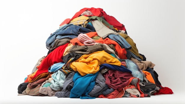 Free photo big pile of clothes on a white background