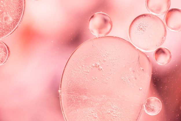 大きなピンクの抽象的な泡の質感