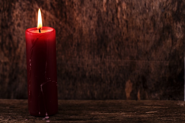 Free photo big red candle