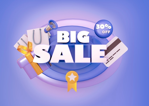 Free photo big sale for retail with presents and card