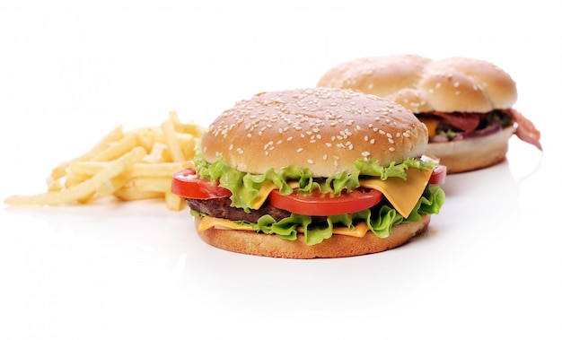 Free photo big and tasty burgers