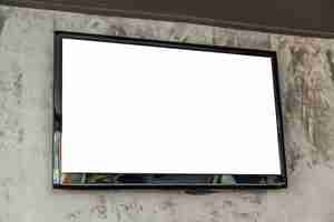 Free photo big television with blank screen