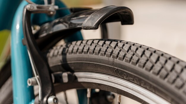 Bike wheel close-up