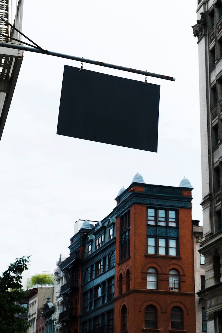 Free Photo billboard template in urban environment