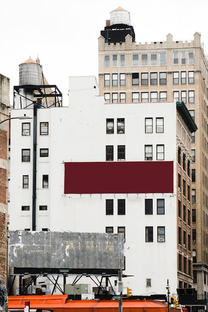 Free photo billboard template in urban environment