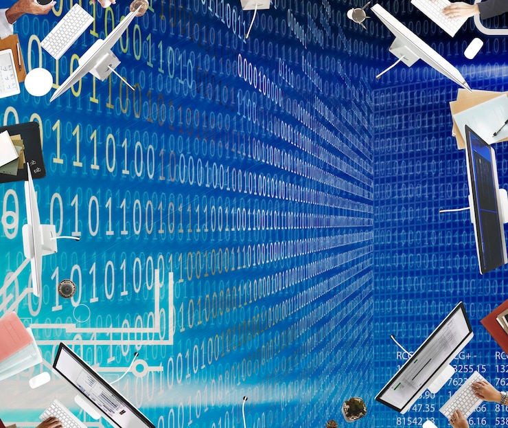 Free Photo binary code digits technology software concept