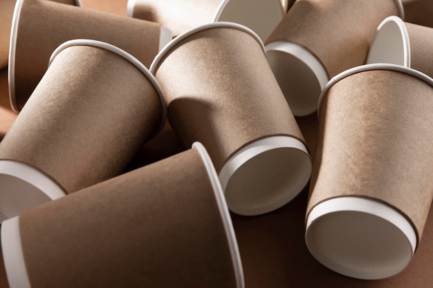 Bio cardboard paper cups for coffee