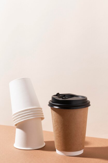 Bio cardboard paper cups for coffee