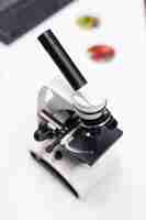 Free photo biochemistry medical microscope ready for biological dna sample clinical investigation