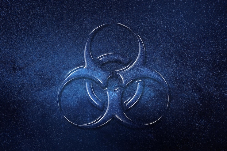 Free Photo biohazard symbol, biohazard sign, biological hazard, space background