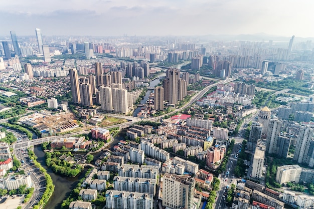 a bird's eye view of shanghai