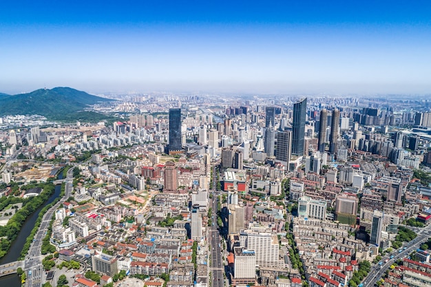 Foto gratuita una vista d'uccello di shanghai di shanghai