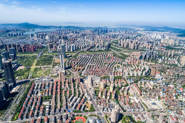 a bird's eye view of shanghai