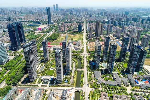 Foto gratuita una vista d'uccello di shanghai di shanghai