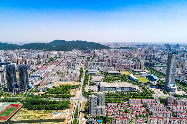 Foto gratuita una vista d'uccello di shanghai di shanghai