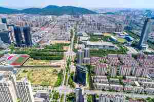 Free photo a bird's eye view of shanghai