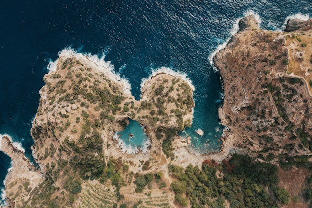 Free photo bird's eye view of a shore break