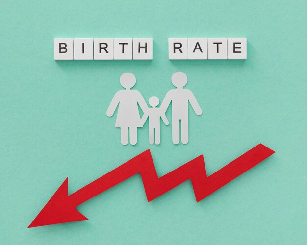 Birth rate fertility concept