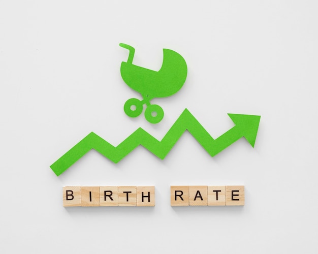 Birth rate fertility level concept