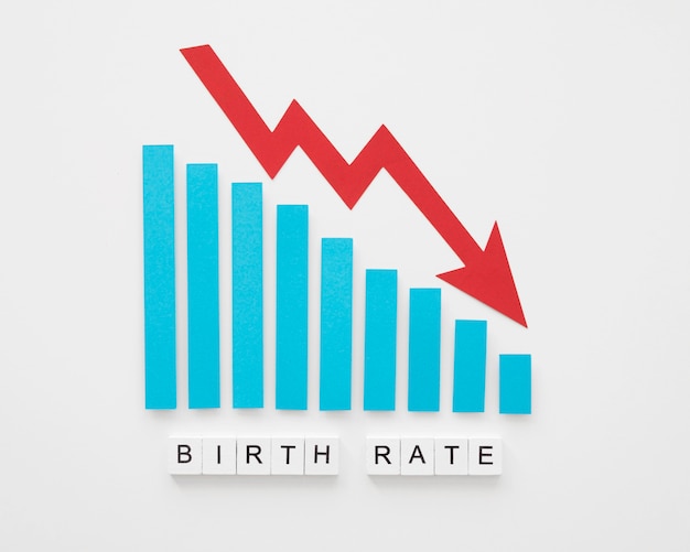 Foto gratuita concetto di livello di fertilità tasso di natalità