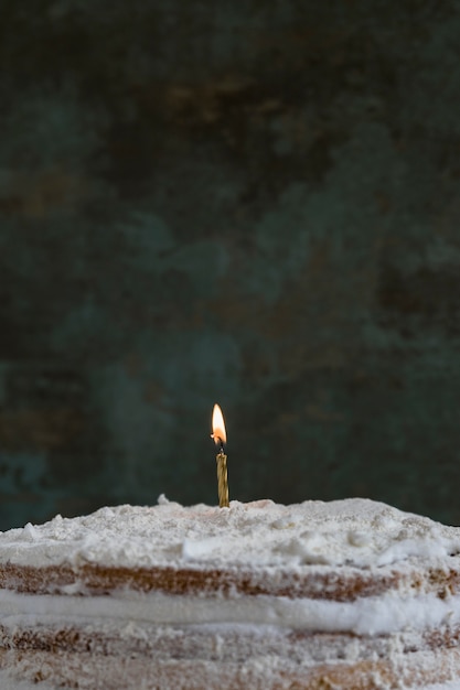 Торт на день рождения украшен свечами