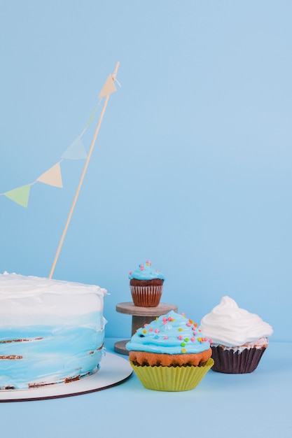 Birthday cake still life