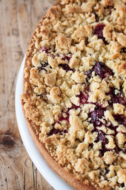 biscuit cake with cherries