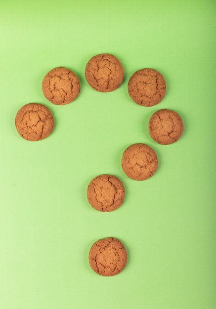 Free photo biscuits in the form of a question mark