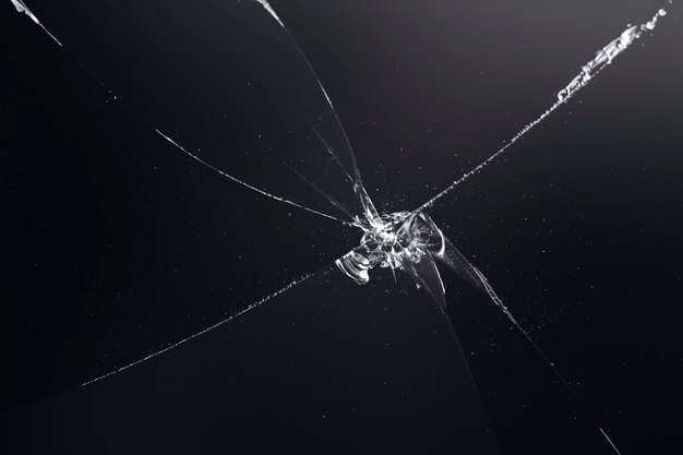 Black background with broken glass texture