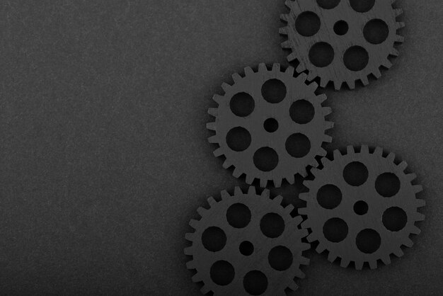 Black background with gears