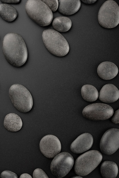 Black background with rocks