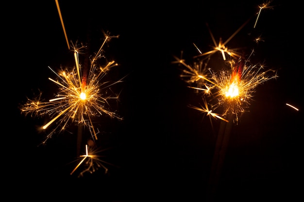 Black background with shiny flares