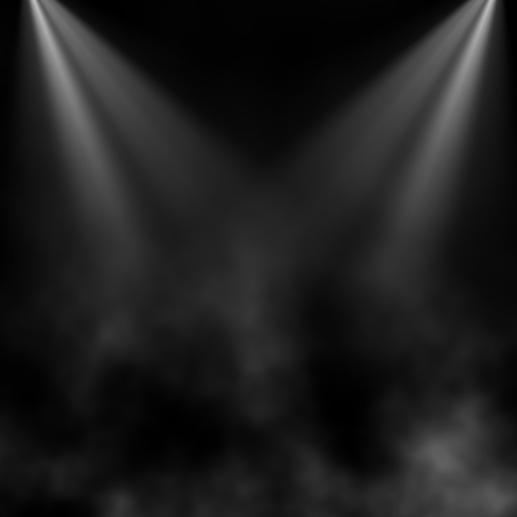 Free Photo black background with smoke and spotlights