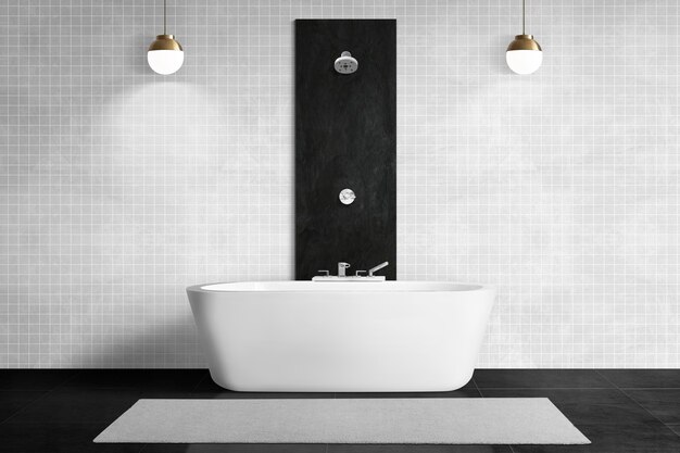 Black bathroom authentic interior design