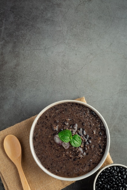 black bean sweet dessert dish