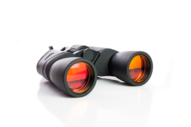 Black Binoculars isolated on with white background