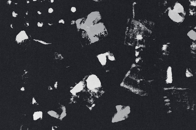 Бесплатное фото Черный блочный принт фоновый узор с пятнами на ткани