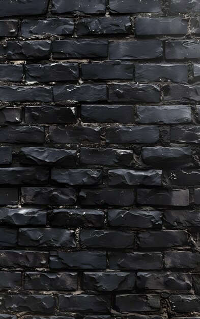 검은 벽돌 벽 표면 질감