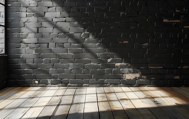 Black brick wall surface texture