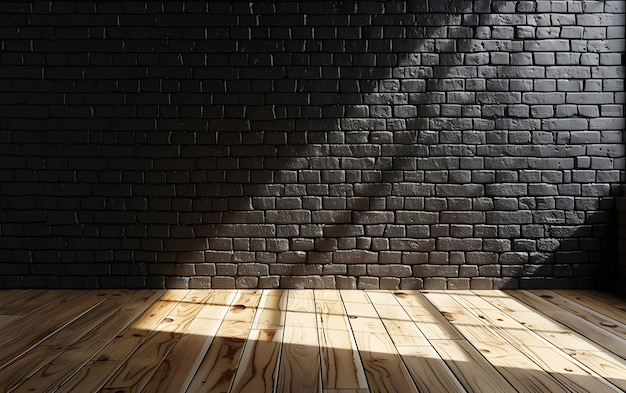 Free photo black brick wall surface texture