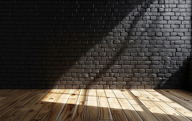 Black brick wall surface texture