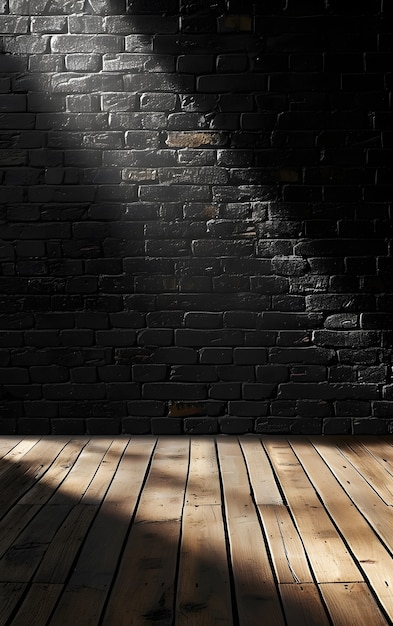 Black brick wall surface texture