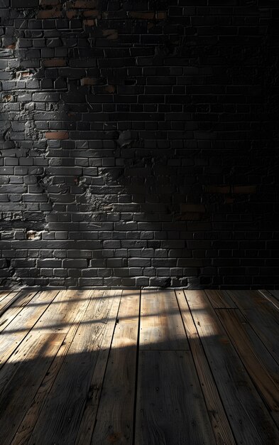 Black brick wall surface texture