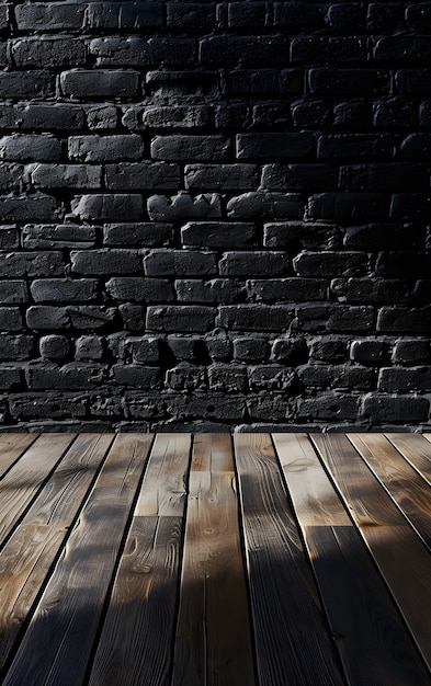 Black brick wall surface texture